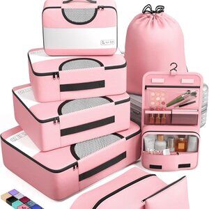 8 Set Packing Cubes for Suitcase ,Travel Accessories in 4 Sizes-(13 colors)